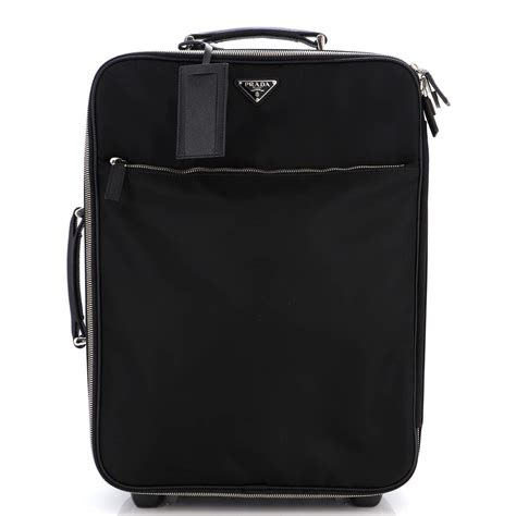 prada trolley saffiano|Prada Tessuto Nylon Saffiano Trolley Luggage Black.